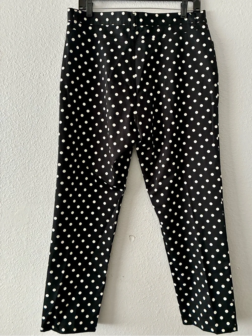 Lauren Ralph Lauren 12P Black Polka Dot Cropped Pants Business Casual Preppy EUC